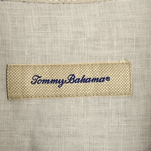 Tommy Bahama Sea Glass Breezer Linen Button Front Shirt Mens Size XL Blue Beachy - Picture 2 of 8